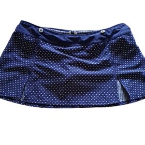 NAUTICA Navy Blue & White Polka-Dot Tankini Women's Bathing Suit Bottom Size 10